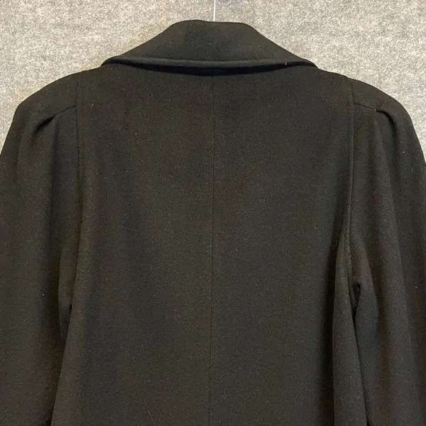 ALORNA Coat Women's Large Black Lapel‎ Collar Double Breasted Wool Blend Winter - Image 10