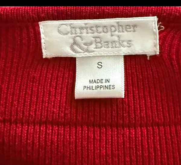 Christopher & Banks Red Cardigan size small - Image 4