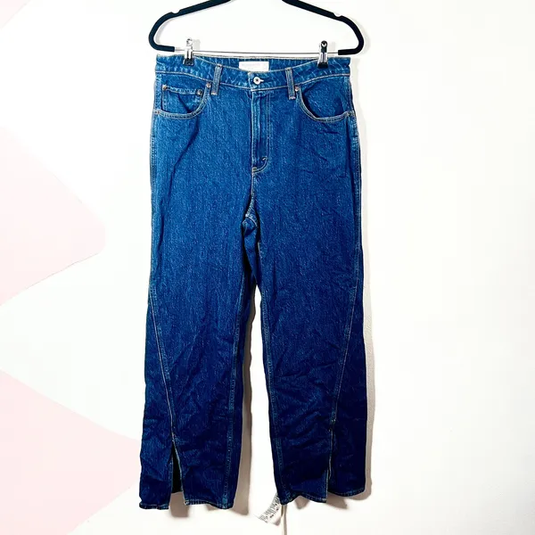 Abercrombie & Fitch Women's 31 Curve Love 90s Relaxed‎ Jeans High Rise Split - Image 2