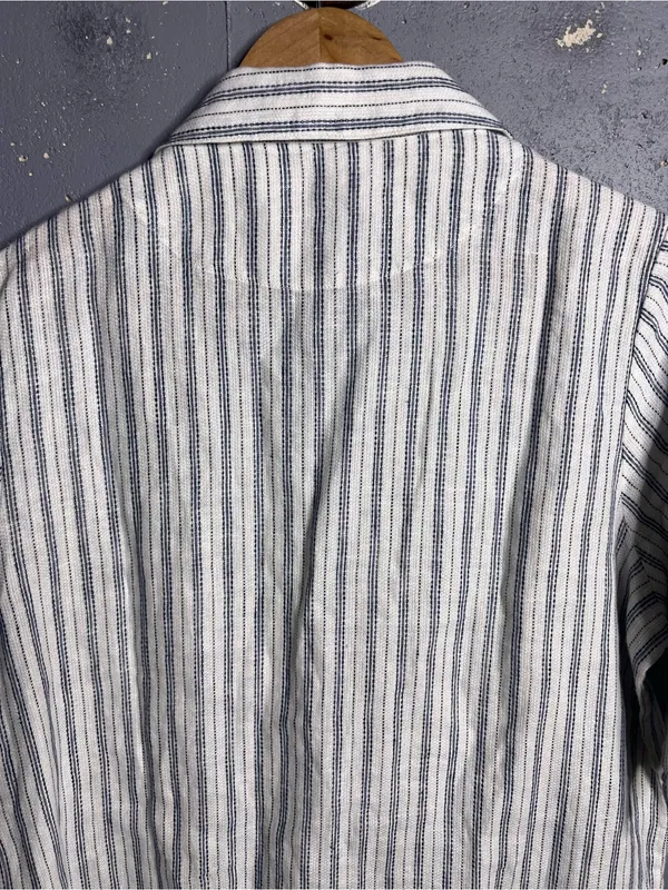 FAHERTY Paradise Point Stripe Linen Shirtdress. Size Medium. NWOT - Image 8