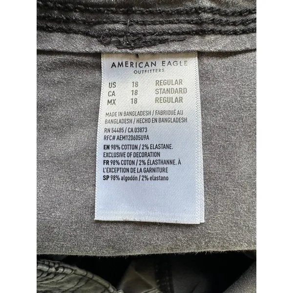 American Eagle Women's Faded Baggy Jogger Wide Leg Cargo Parachute Pants 18 - Image 7