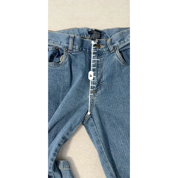 IZOD Womens Straight Leg Jeans Medium Wash Blue Size 2 32 Inseam Stretch Denim - Image 6