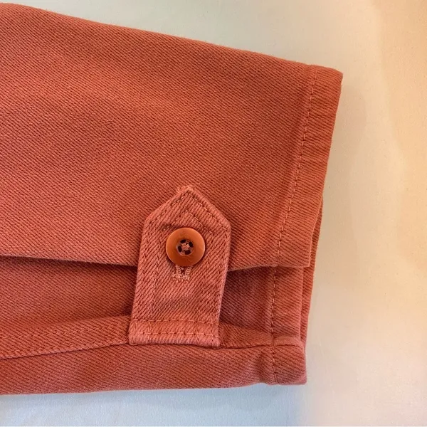 Aritzia Wilfred Free Modern Cargo Pant Rust Red Brown Button Fly High Rise - Image 12