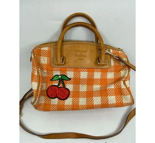 DOONEY & BOURKE Orange White Tote Crossbody Bag - Image 2