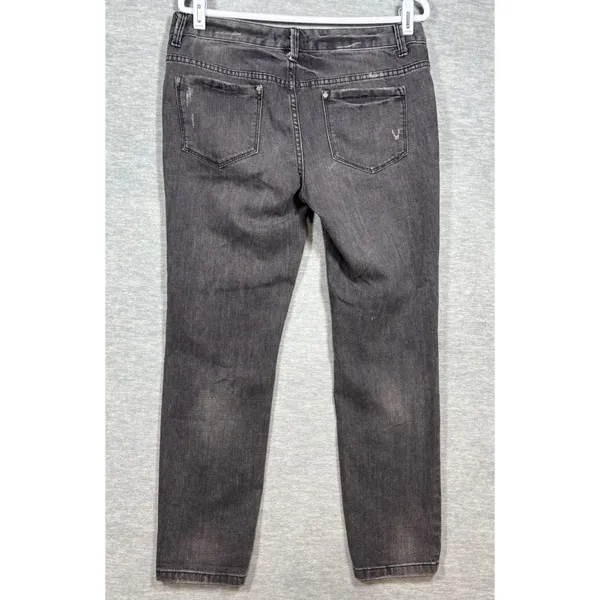Free People Womens Jeans Sz 31 Gray Distressed Cropped Skinny Leg‎ - Image 6