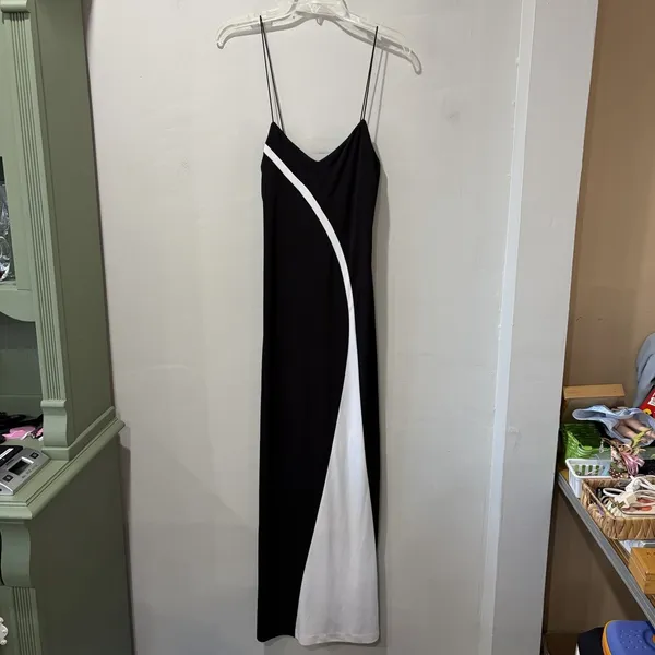 Vintage Jodi Kristopher Maxi Fancy Rom Elegant dress Black White Y2K 90s Size XS - Image 2