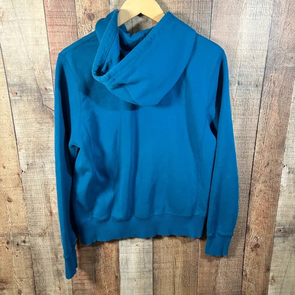 Nike Sportswear Teal Blue Full Zip Fleece Hoodie Womens Large L Embroidered Logo - Image 8
