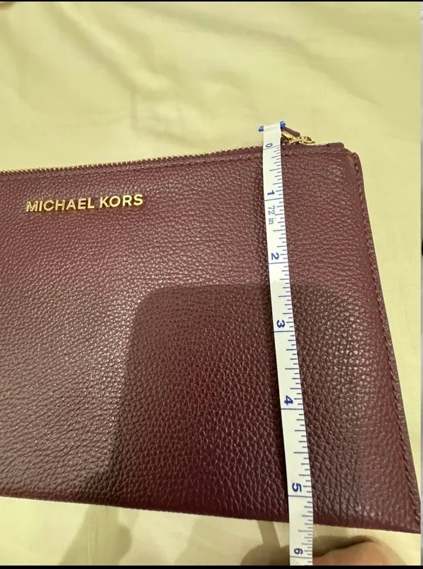 Michael Kors Burgundy Wristlet - Image 6
