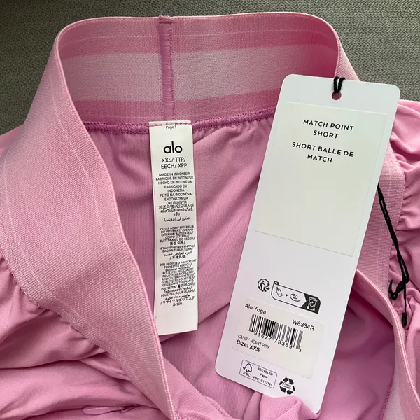Alo Yoga Match Point Short Candy Heart Pink XXS - Image 5