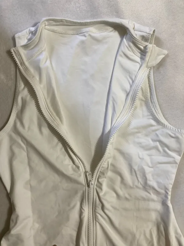 SKIMS Zip-Up One Piece Swimsuit L - Image 4