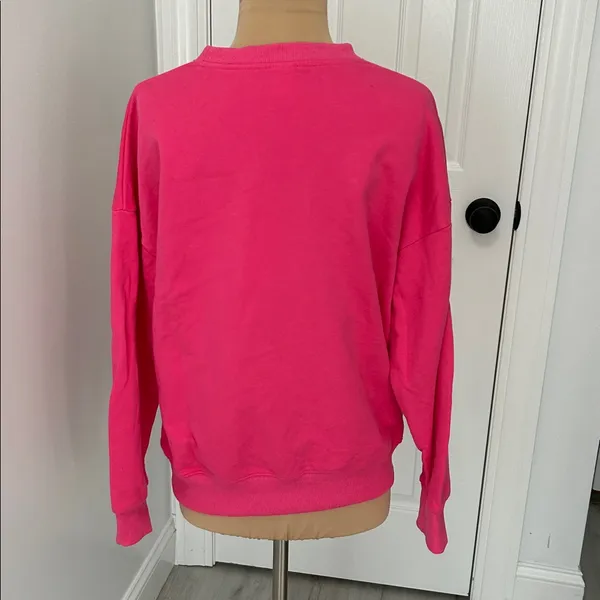 Nirvana Pink Smiley Face Sweatshirt Size M - Image 2