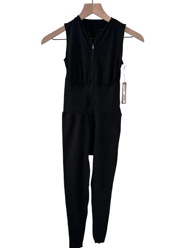 NWT SKIMS CONTOUR NYLON ZIP FRONT CATSUIT ONYX S/M ( Sold Out) - Image 5