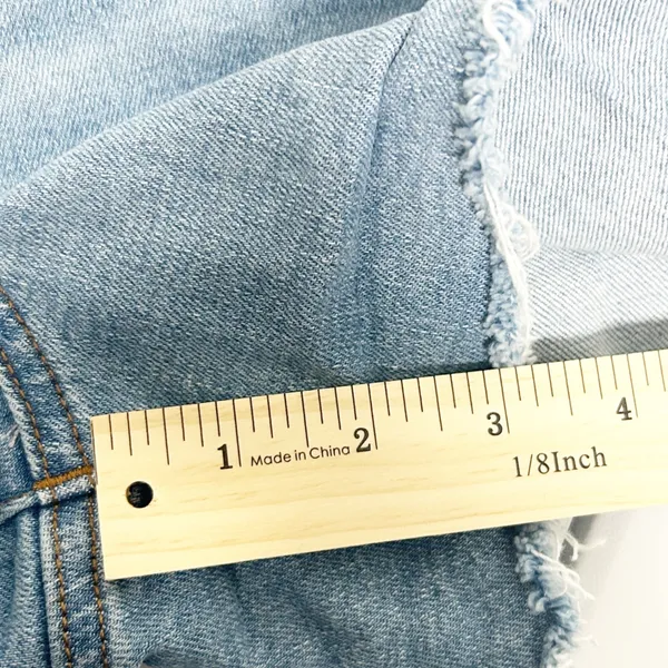 Madewell Womens High Rise Distressed Denim‎ Cutoff Jean Shorts Size 32 Blue - Image 13