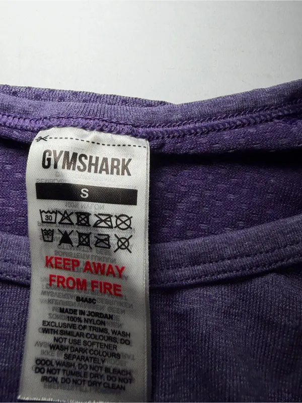 Gymshark Purple Long Sleeve Performance Top - Image 2