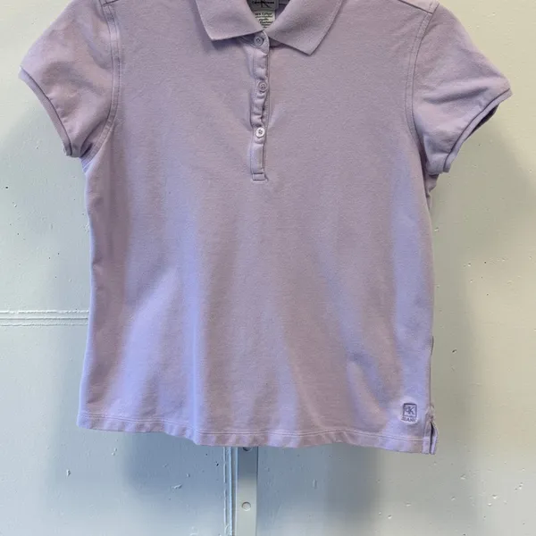 Calvin Klein Jeans Womens Lavender Purple Short Sleeve Polo Shirt Size Small - Image 4