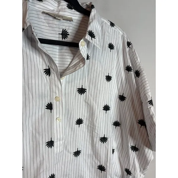 Loft patterned oversized boxy collared shirt - Image 7