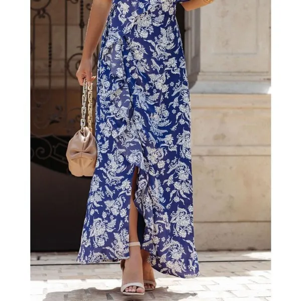 ✨Dione Floral Satin Wrap Maxi Dress✨ - Image 4