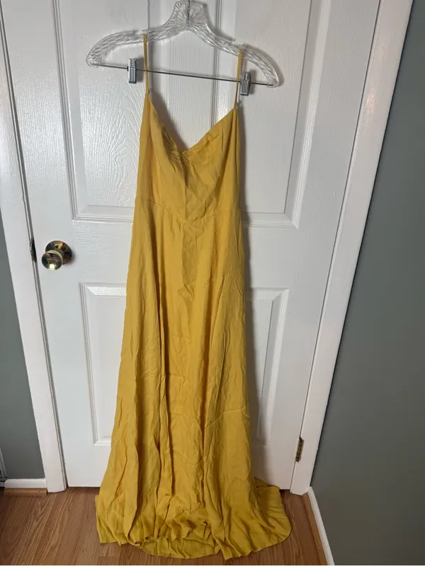 Reformation Thistle Dress in Dandelion 4 - Image 2
