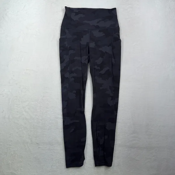 Lululemon 6 Align High Rise Pant Pockets 25" Heritage 365 Camo Deep Coal Multi - Image 3