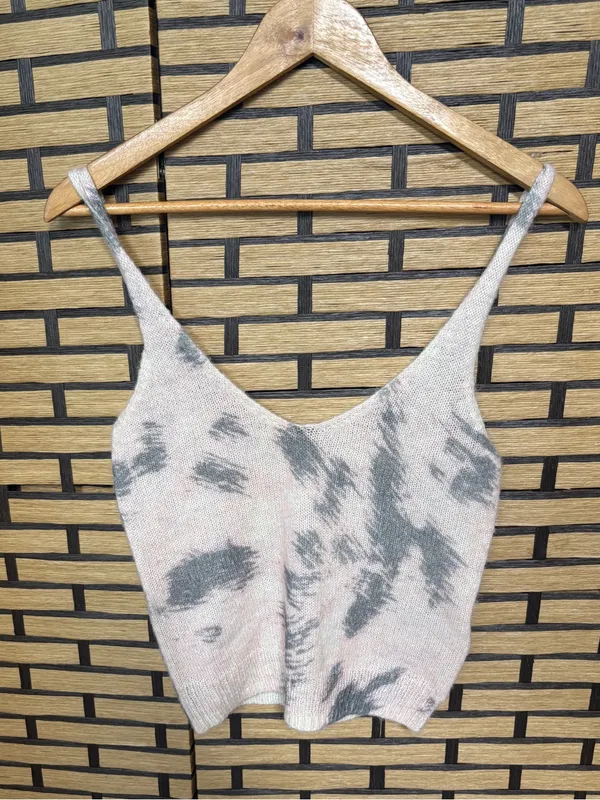 Zara Pink And Gray Tank Top Size Medium - Image 2