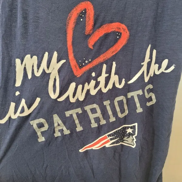 NFL Patriots Jersey Shirt Women's Maternity Football Size Small - Image 4