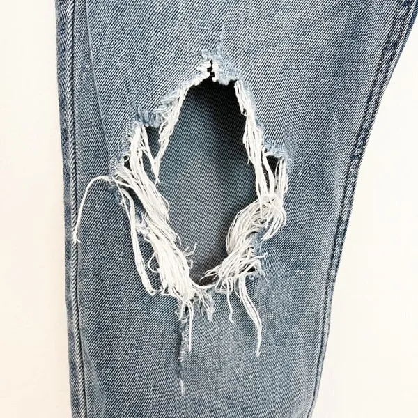 Abercrombie High Rise Distressed Mom‎ Jeans 28 Grunge Punk Retro Slouchy 90s - Image 4