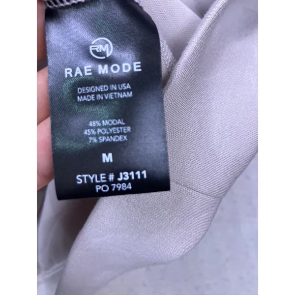 Rae Mode Hoodie Women M Beige‎ 1/4 Zip Scuba Pullover Soft Luxury - Image 8