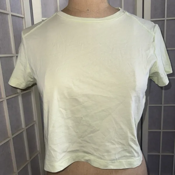 Victoria's Secret VS PINK Cotton Basic Light Green Crop Top Tee Shirt Sz XS NWT - Image 6