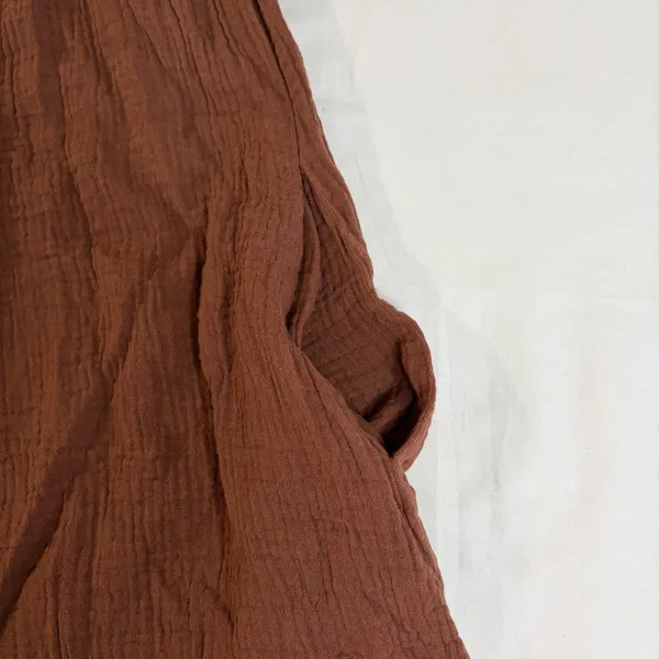 Cupshe Brown Gauze Smocked Romper Embroidered Bohi Summer‎ Beach Jumpsuit NEW - Image 15