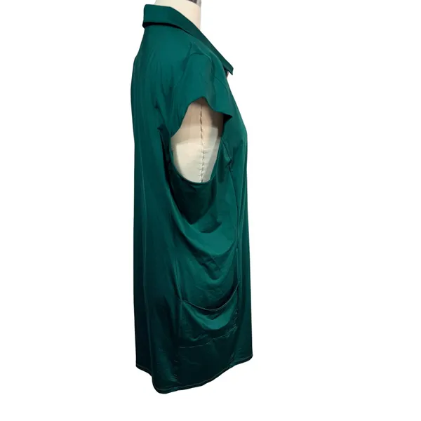 Walter Hagen P11 Golf Dress XXL NWT Forest Green Zip Polo Sporty Preppy Athletic - Image 6