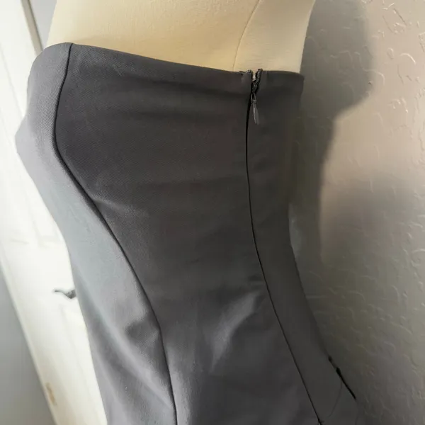 EDIKTED Pleated Drop Waist Mini Dress, Dark Gray, M - Image 2