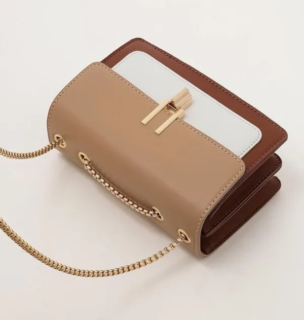 Amazon Color-Block Crossbody Bags for Women Leather Cross Body Purses Cute Designer Handbags Shoulder Bag Medium Size - Image 3