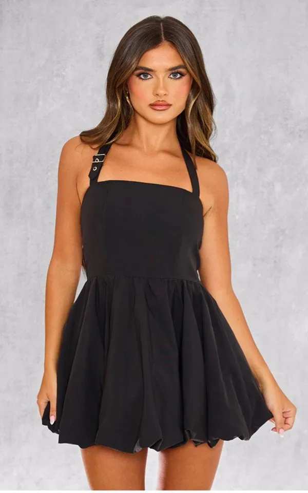 Black buckle halter dress PLT - Image 3