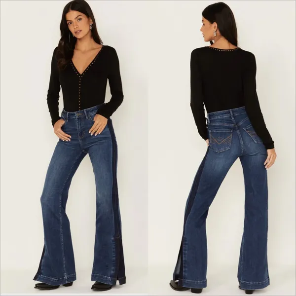 Idyllwind Gwynn High Risin Trouser Flare Jeans Size 8 Western Rodeo Stretch - Image 2