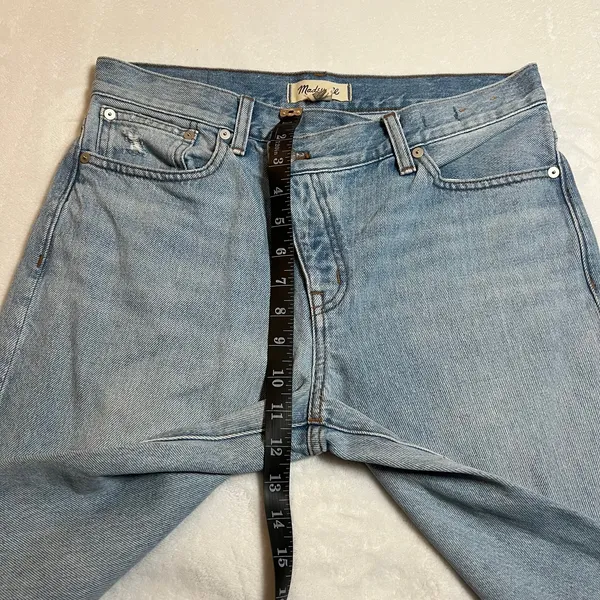 Madewell Low-Slung Straight Jeans With Criss-Cross Waistband Size 26 Casual - Image 13