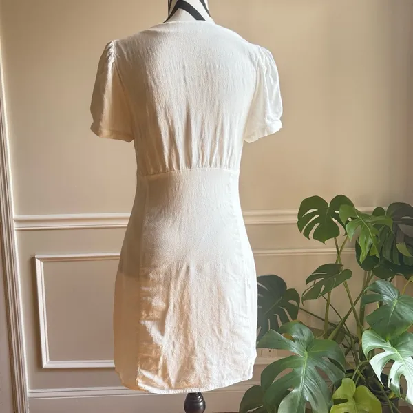 SUNDAY BEST ARITZIA Sandrine Mini‎ Dress Light Birch White Size 12 - Image 4