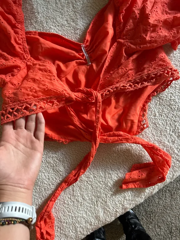 Cider Eyelet Bandana Top Orange - Image 5