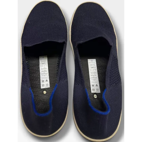 Rothy's The Sneaker Maritime Lattice Stitch Navy Slip On Shoes Size 11 - Image 6