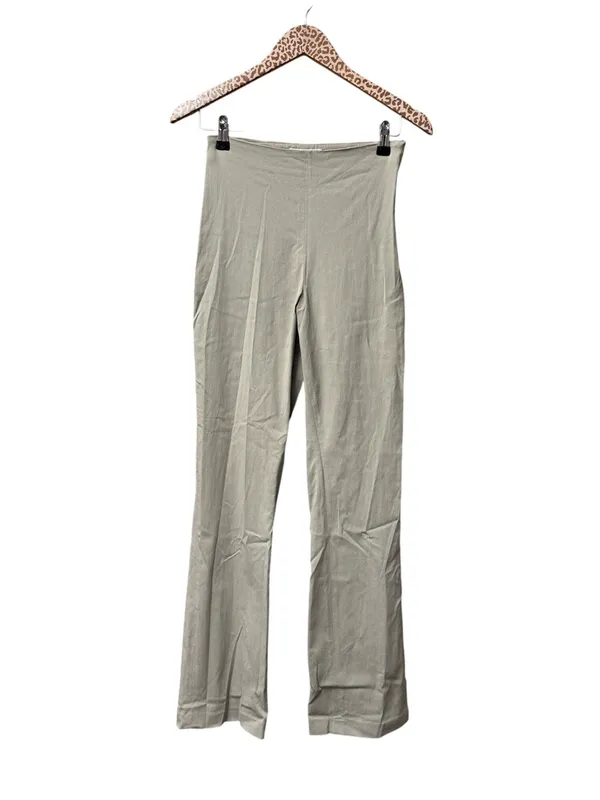 House of CB Laurel High Waisted Trousers Flared Pants Smoke Gray Grey Medium - Image 5