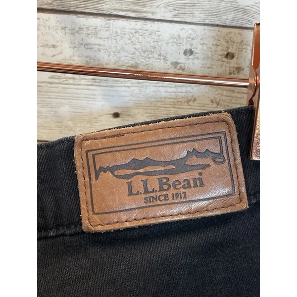 Vintage L.L. Bean Womens 6 M/Tall Jeans‎ Black Classic Fit Straight Leg Stretch - Image 6