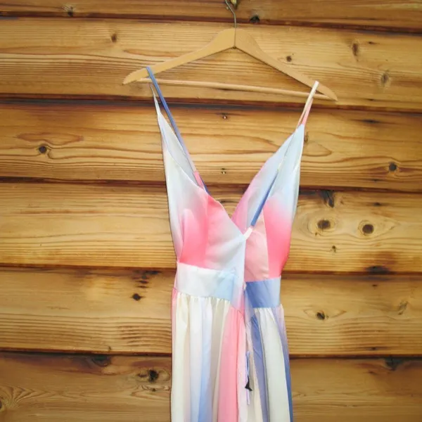 NWT Pastel Watercolor Maxi Dress - Image 5