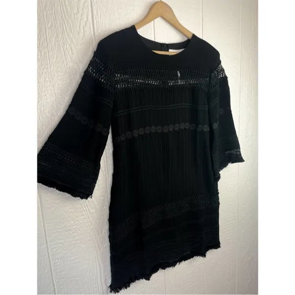 ELLIATT "Memory" Black Embroidered Fringe Dress‎ Size S - Image 8