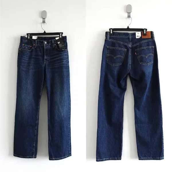 NWT Levi's Dark Wash 501 '90s Mid Rise Straight Leg Jeans Size 27 - Image 2