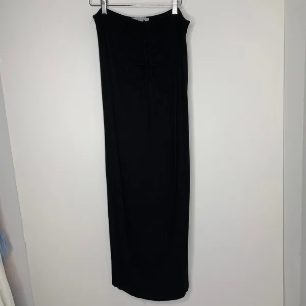 Bumpsuit Soft Rib Maxi Skirt Maternity Womens Large Black - Image 3