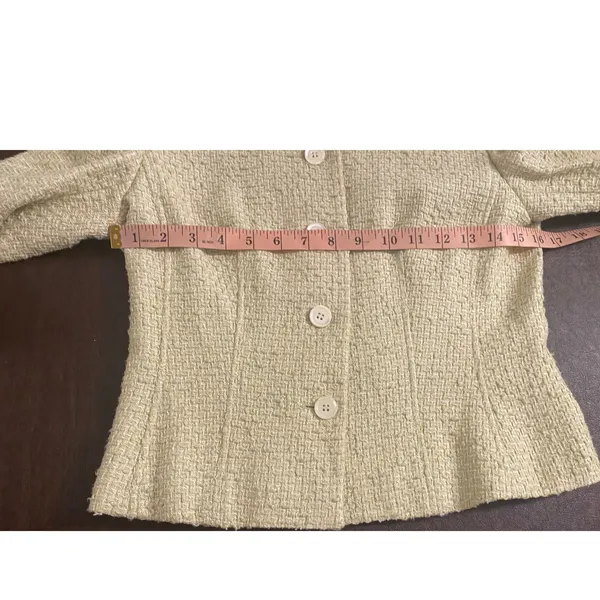 Ann Taylor Textured Tweed Jacket Blazer Pale‎ Green Sz 2 Easter Career Church - Image 5