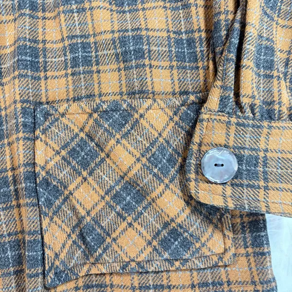VTG Pendleton womens 49er jacket. Plaid brown, black, 1970s. Size L - Image 4