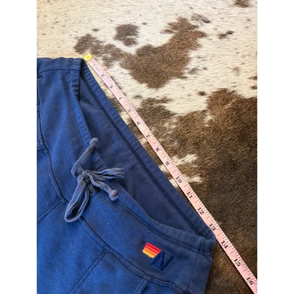 Aviator Nation Navy Moto Sweatpants blue Stripes Jogger size Small - Image 7