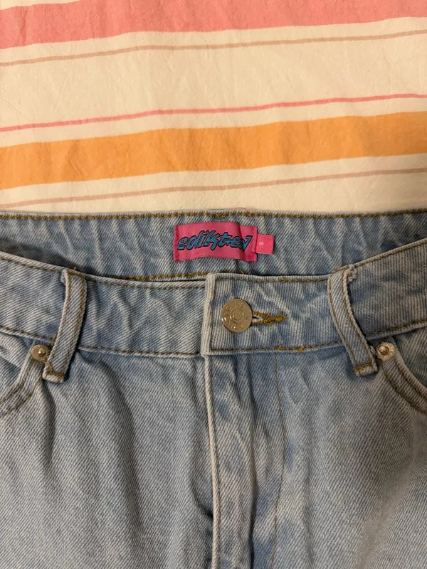 Edikted Skirt Denim Mini - Image 3