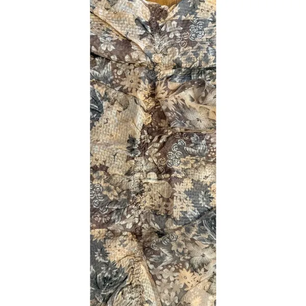 Vintage Y2K Intimissimi Moody Floral Semi Sheer Silk Top Women's sz. Medium - Image 12