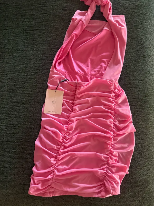 Hello Molly Mini Dress Pink Halter - Image 3